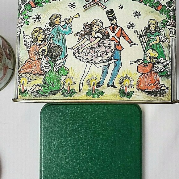 5 VTG Christmas Collectible nesting Tins cans - Picture 7 of 8